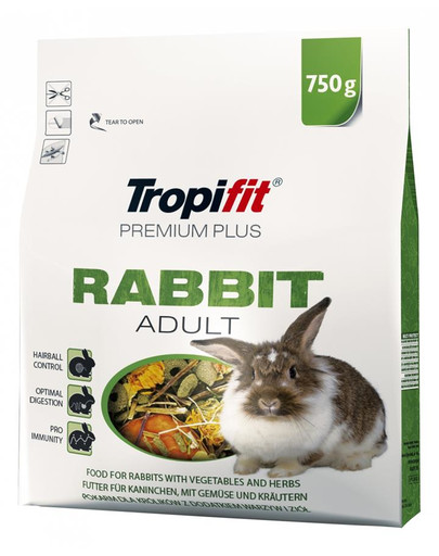 TROPIFIT Premium Plus RABBIT Adult 750g krmivo pro králíky