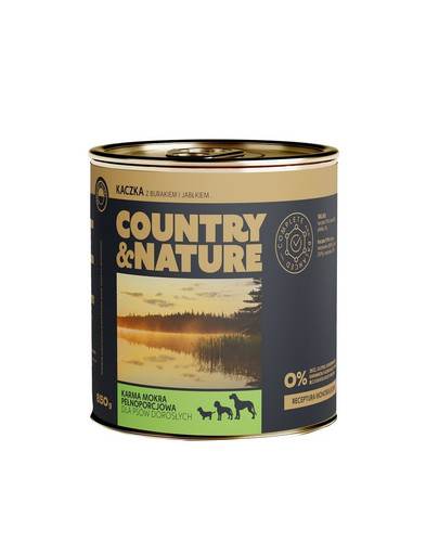 COUNTRY&NATURE  850 g  Kachna s červenou řepou a jablkem