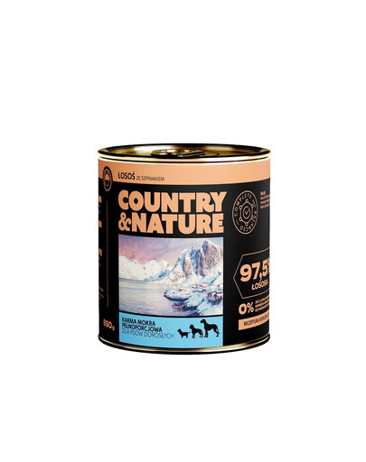 COUNTRY&NATURE s lososem a špenátem 850 g