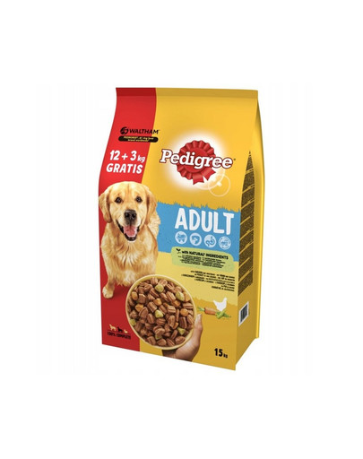 PEDIGREE Adult Suché krmivo s kuřecím masem (12+3kg) 15kg