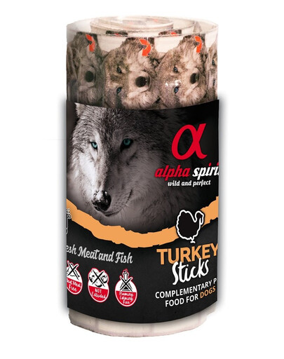 Levně ALPHA SPIRIT Dog Turkey Sticks Ristra 160 g