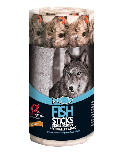 Levně ALPHA SPIRIT Dog Fish Sticks Ristra 160 g