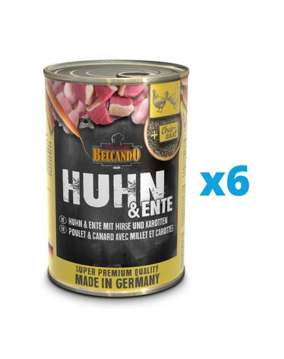 BELCANDO Kuře & kachna s prosem & mrkví 6x400 g