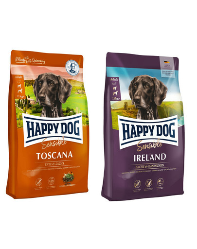 HAPPY DOG Sensible Supreme Toscana  12.5 kg + HAPPY DOG Sensible Supreme Irland 12.5 kg