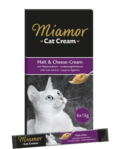 MIAMOR Cat Cream 6 x 15 ml se sladem a sýrem