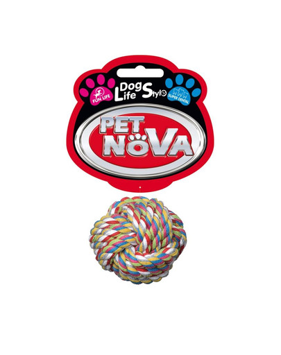 PET NOVA DOG LIFE STYLE míček z bavlněného lana 6cm