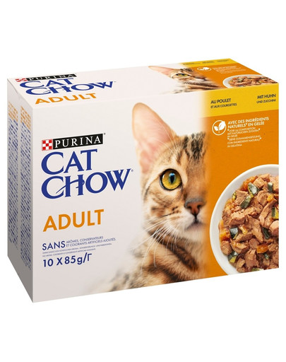 PURINA CAT CHOW Adult Multipack Kuře a cuketa 40x85 g