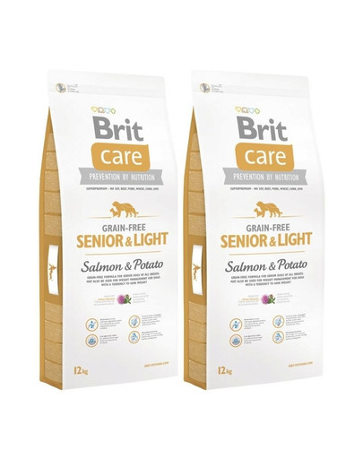 BRIT Care Grain-Free Senior salmon & potato 2 x 12 kg