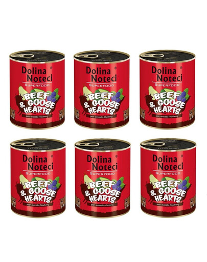 DOLINA NOTECI Premium SuperFood Hovězí a husí srdce  6x800 g