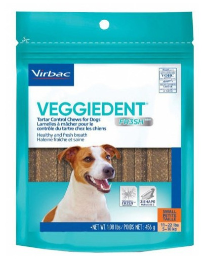 VIRBAC Veggiedent Fresh S žvýkací plátky 15 ks
