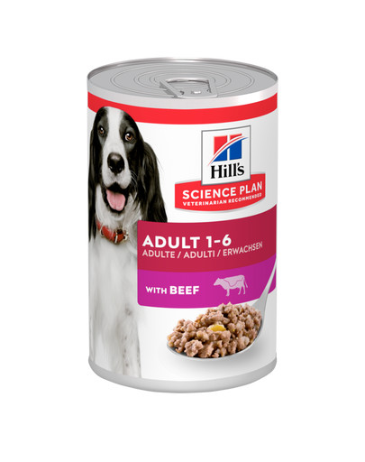 HILL'S Science Plan krmivo pro dospělé psy s hovězím 370g konzerva pro psy