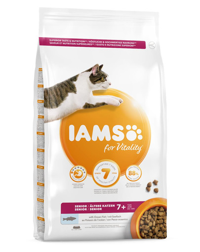 Levně IAMS For Vitality Cat Senior Ocean Fish 3 kg