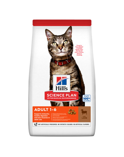 HILL'S Science Plan Feline Dry Adult Lamb&Rice 10kg