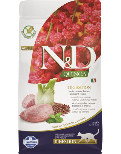 N&D GrainFree Quinoa Cat Digestion Lamb & Fennel 1.5 kg
