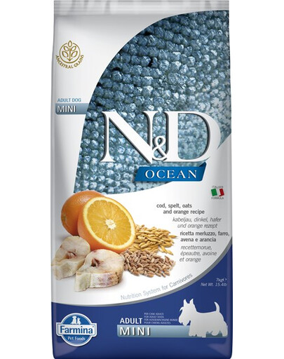 N&D Ocean Low Grain Adult Mini Codfish & Orange 2,5 kg