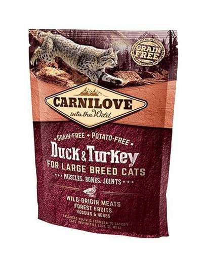 CARNILOVE Cat Large Breed kachna/Krůtí 400 g