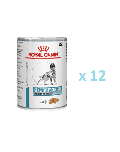 Veterinary Health Nutrition Dog Sensitivity Control Chicken&Rice Can 12x420g