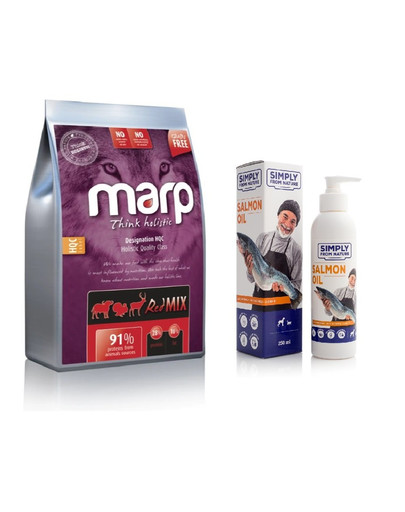 MARP Holistic Red Mix 12 kg + SIMPLY FROM NATURE Lososový olej 250ml ZDARMA