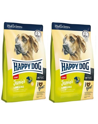 HAPPY DOG Dog Junior Giant Lamb & Rice 2 x 15 kg