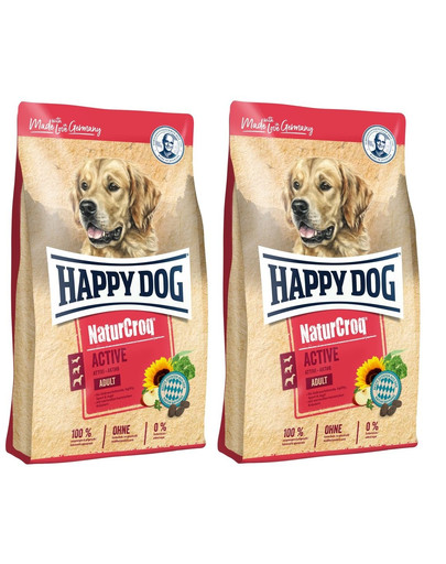 HAPPY DOG NaturCroq Active adult 2 x 15kg
