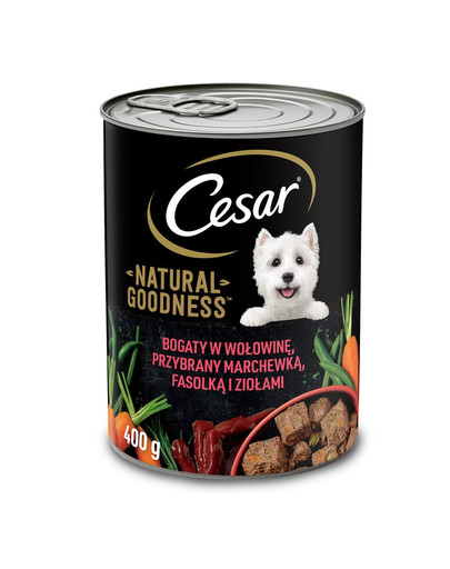 Levně CESAR Konzervy Hovězí, mrkev, fazole a bylinky 12 x 400g