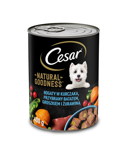 Levně CESAR Konzervy Kuře, batáty, hrášek a brusinky 12 x 400 g