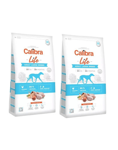 CALIBRA Dog Life Adult Large Breed Chicken 2 x 12 kg
