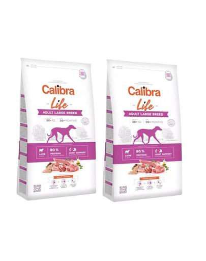 CALIBRA Dog Life Adult Large Breed Lamb 2 x 12 kg