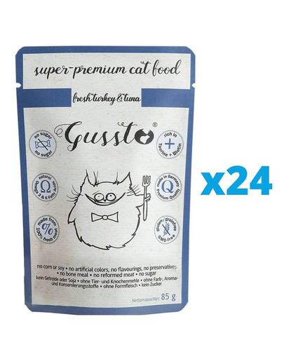 GUSSTO Cat Fresh Turkey&Tuna  24x85 g
