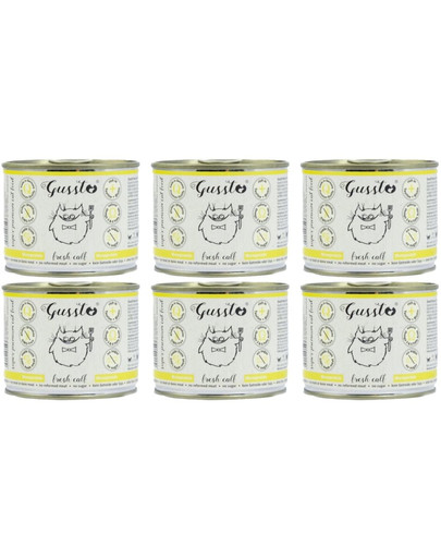 GUSSTO Cat Fresh Calf 6x200 g