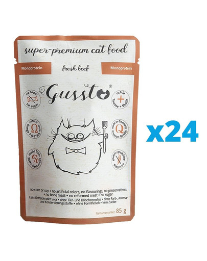 GUSSTO Cat Fresh Beef  24x85 g