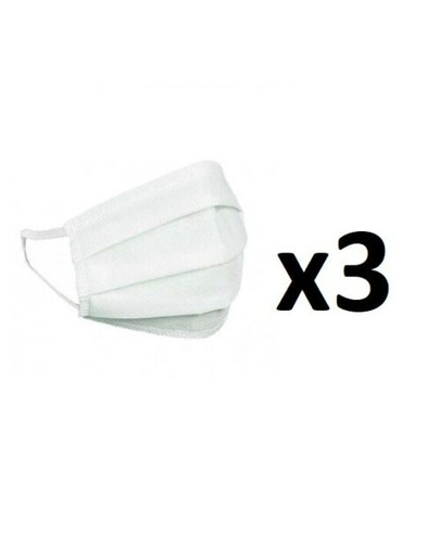 HEXA HEALTH 3x Ochranná rouška 2-vrstvá bílá