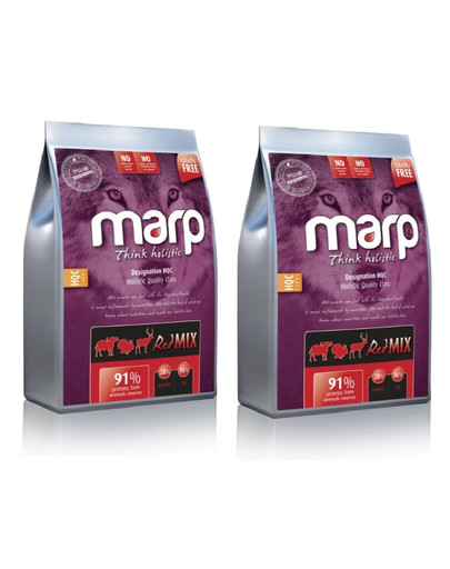 MARP Holistic Red Mix - hovězí,krůtí,zvěřina bez obilovin 2 x 12 kg