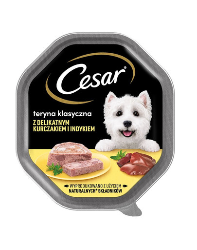CESAR 150 g vlhké kompletní krmivo pro dospělé psy s jemným kuřecím a krůtím masem