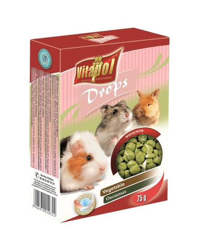 VITAPOL Kapky pro hlodavce zeleninové 75g