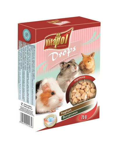 VITAPOL Kapky pro hlodavce jogurtové 75g