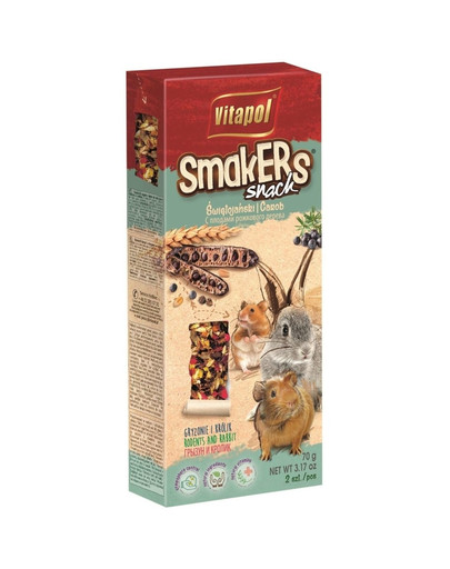VITAPOL Smakers pro hlodavce-svatojánský chléb 2 ks