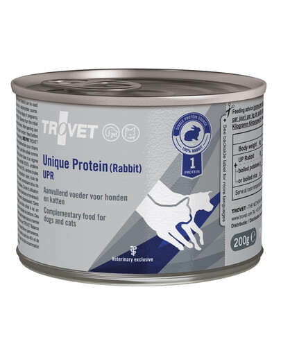 TROVET Unique Protein Rabbit UPR pro psy a kočky králík 6x200 g