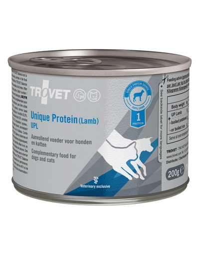 TROVET Unique Protein Lamb UPL pro psy a kočky 12x200 g