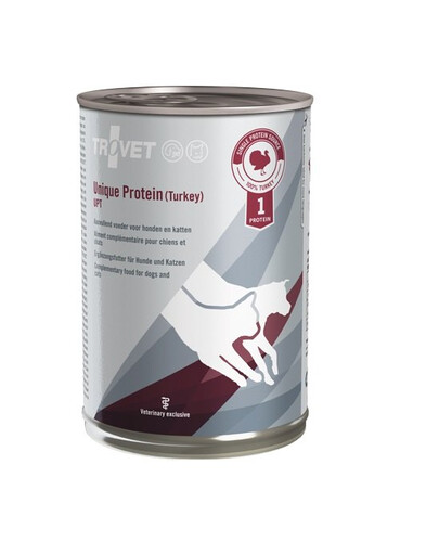 TROVET Unique Protein Turkey UPT pro psy a kočky krůta 6x400 g