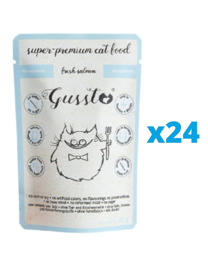 GUSSTO Cat Fresh Salmon 24x85 g