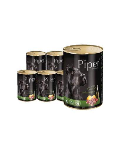 DOLINA NOTECI PIPER se zvěřinou a dýní konzerva pro dospělé psy 24x400 g