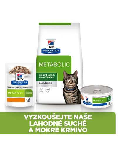 HILL'S Prescription Diet Metabolic Regulace hmotnosti krmivo pro kočky s kuřetem 3 kg