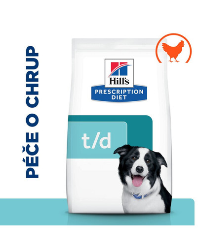 Hill's Prescription Diet t/d Péče o chrup krmivo pro psy s kuřetem 4 kg
