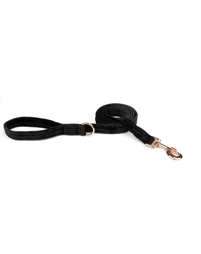ESME FOR DOG Velurové vodítko pro psy onyx 150cm / 2cm
