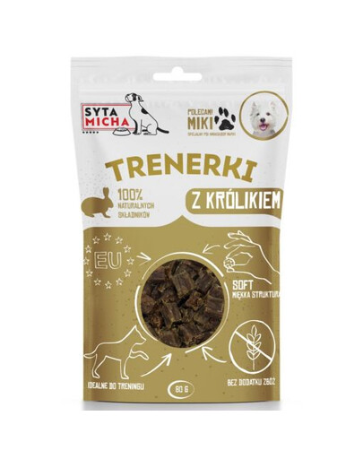 SYTA MICHA Tréninkové pamlsky s králíkem pro psy 80 g