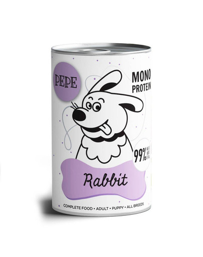 PAKA ZWIERZAKA PEPE Monoprotein Rabbit 400g