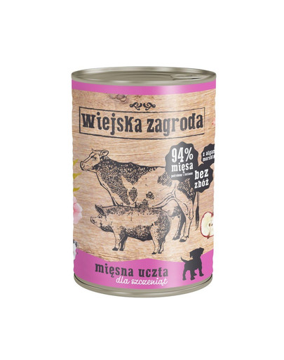 WIEJSKA ZAGRODA Masové hody pro štěňata 400g