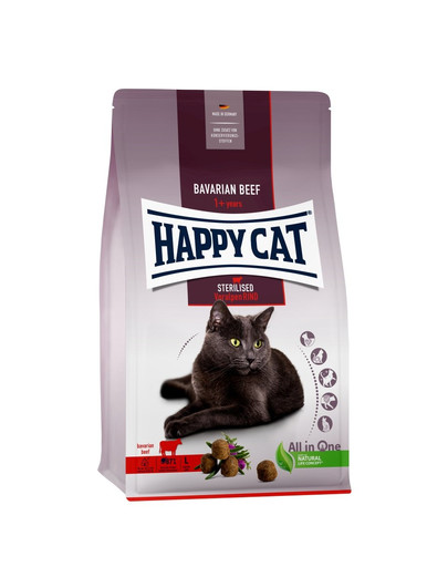 HAPPY CAT Sterilised Voralpen-Rind 10 kg pro kastrované kočky