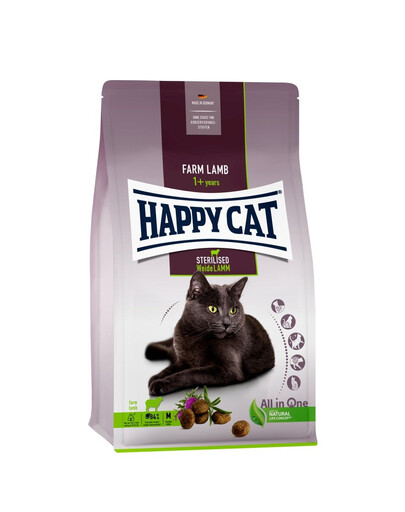 HAPPY CAT Sterilised Jehněčí 4 kg pro kastrované kočky